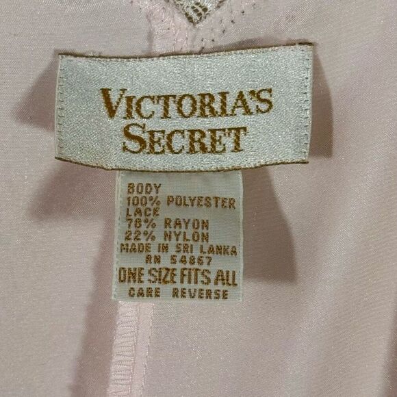 Vintage Victoria's Secret Gold Label Lace Trim Cami Robe/Kimono Women's One Size - Picture 6 of 10